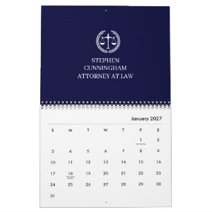Calendario Elegante Profesional para Abogados Firma de abogad