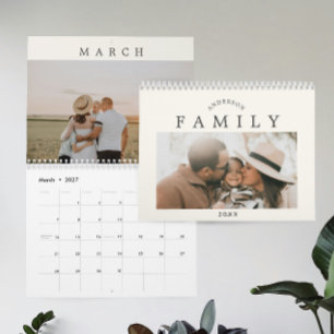 Calendario Elegante Terrenal Crea Tu Propia Foto Moderna de F