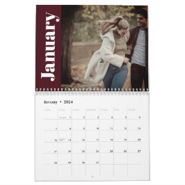 Calendario Elegante y moderno foto de Personalizado familiar 