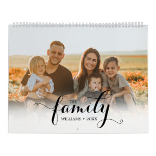 Calendario Elegantes Recuerdos de la familia de Personalizado