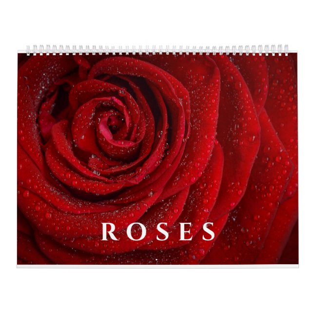 Calendario Elegantes Rosas y fotografía floral (Tapa)