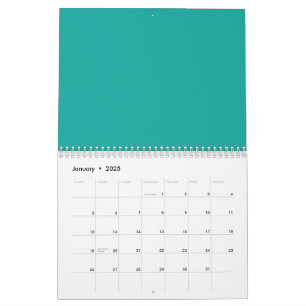 Calendario Elevar el diseño con un fondo verde