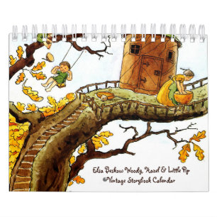 Calendario Elsa Beskow Woody, Hazel y Little Pip Vintage