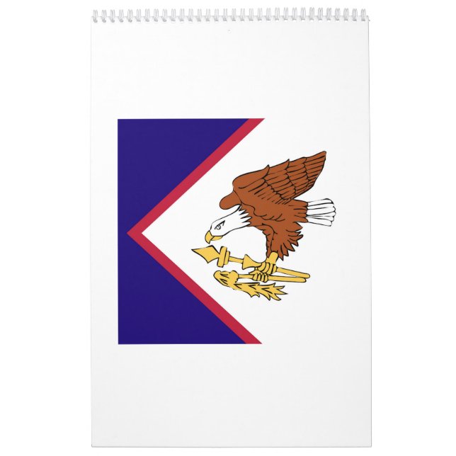 Calendario Emblema de la bandera de Samoa Americana (Tapa)