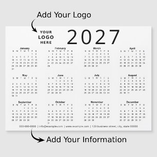 Calendario Empresarial con Logo Personalizado Blac