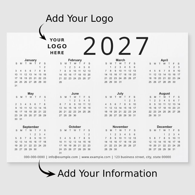 Calendario Empresarial con Logo Personalizado Blac (Subido por el creador)