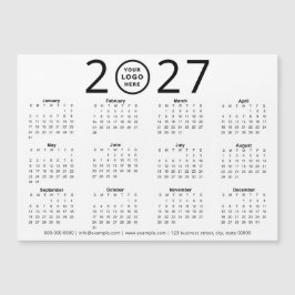 Calendario Empresarial Logo Personalizado Negro Bl