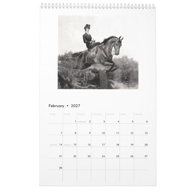 Calendario Empress Elisabeth of Austria - Sisi (Feb 2027)