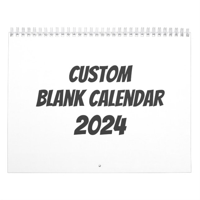 Calendario en blanco 2024 - Personalizado con vaca (Tapa)