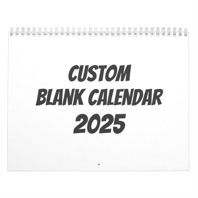 Calendario en blanco 2025 con vacaciones (Tapa)