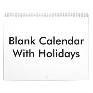 Calendario en blanco con vacaciones 2025