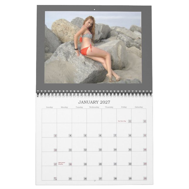 Calendario En la playa (Jan 2027)