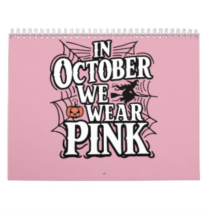 Calendario En Octubre Usamos Bruja Rosa Halloween