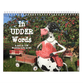 Calendario En palabras UDDER es un huMOOrous COWlendar