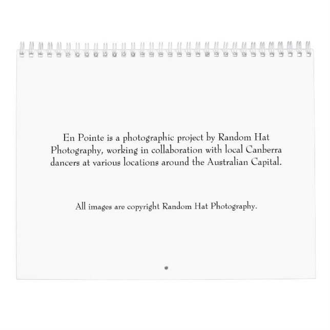 Calendario En Pointe (Reverso)