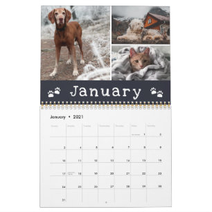 Calendario Encantadora pintura imprime Collage de fotos Masco