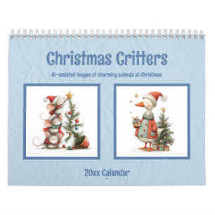 Calendario Encantadoras imágenes de criaturas de Navidad asis