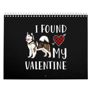 Calendario Encontré Mi Día De San Valentín Regalo Husky Lov
