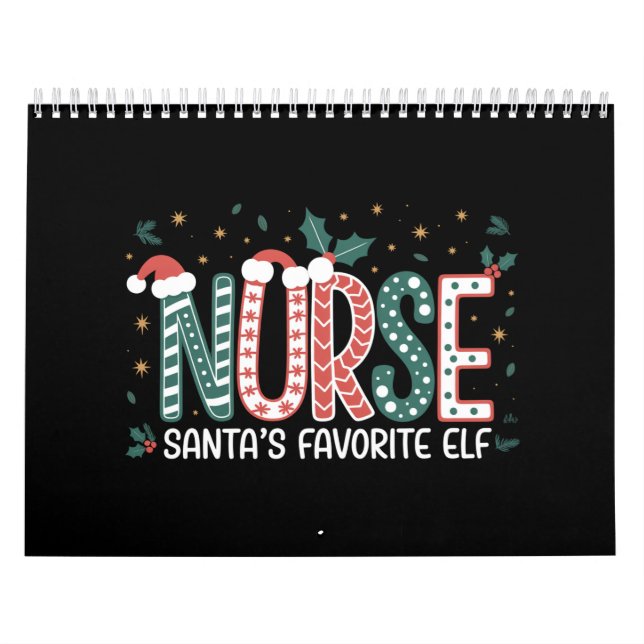Calendario Enfermera a Navidades elfos favoritos de Santa (Tapa)