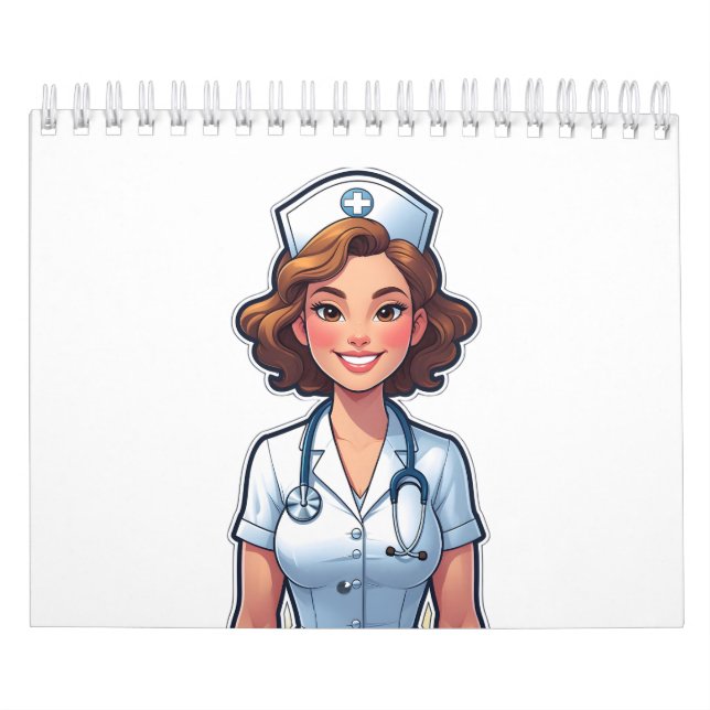 Calendario Enfermera estilo personalizado - Cuidado héroe méd (Tapa)