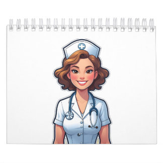 Calendario Enfermera estilo personalizado - Cuidado héroe méd