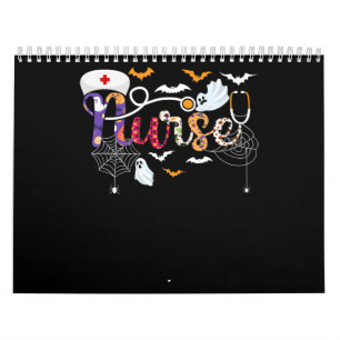 Calendario Enfermera regalo de disfraz de Halloween con araña