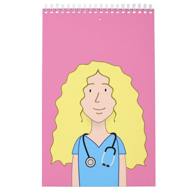 Calendario Enfermera rubia (Tapa)