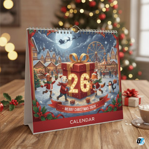 Calendario Enfócate en el estilo visual y la Navidad única