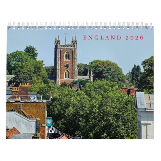 Calendario England 2026 Calendar (Tapa)