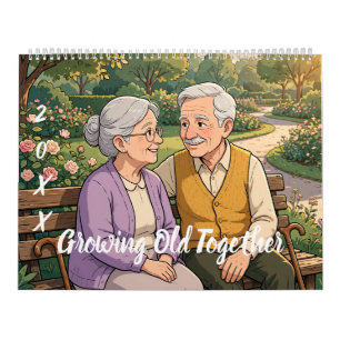 Calendario Envejecer Juntos Amor Romántico 