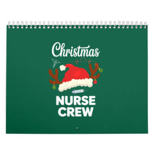 Calendario Equipo de enfermera de Navidad Gorro de Santa Navi