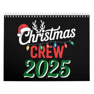 Calendario Equipo de Navidad Personalizado 2025 Familia de Na