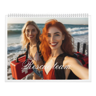 Calendario Equipo de rescate en la playa