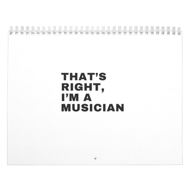 CALENDARIO ES CIERTO QUE SOY MÚSICO (Tapa)