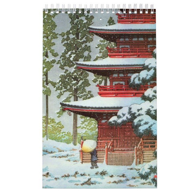 Calendario Escena del invierno de Hasui Kawase (Tapa)