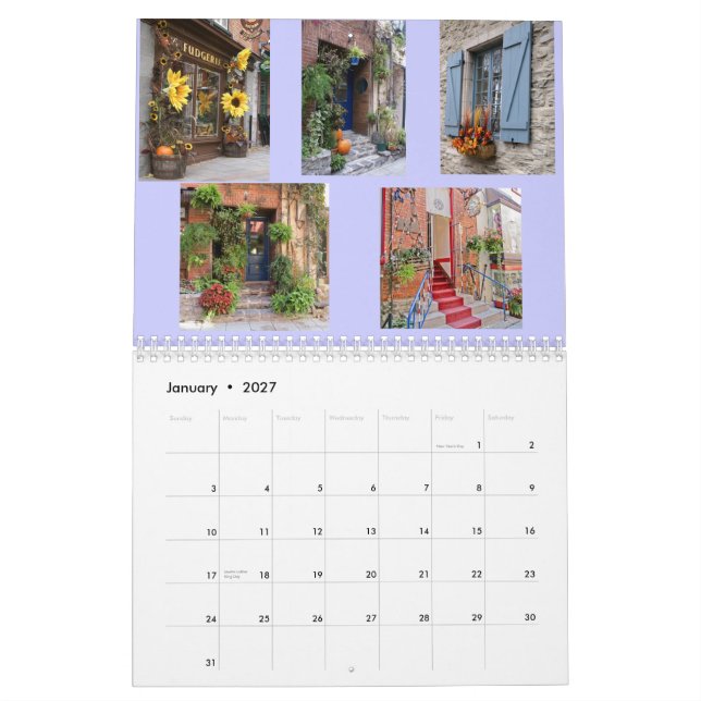 Calendario Escenas de la ciudad de Quebec (Jan 2027)