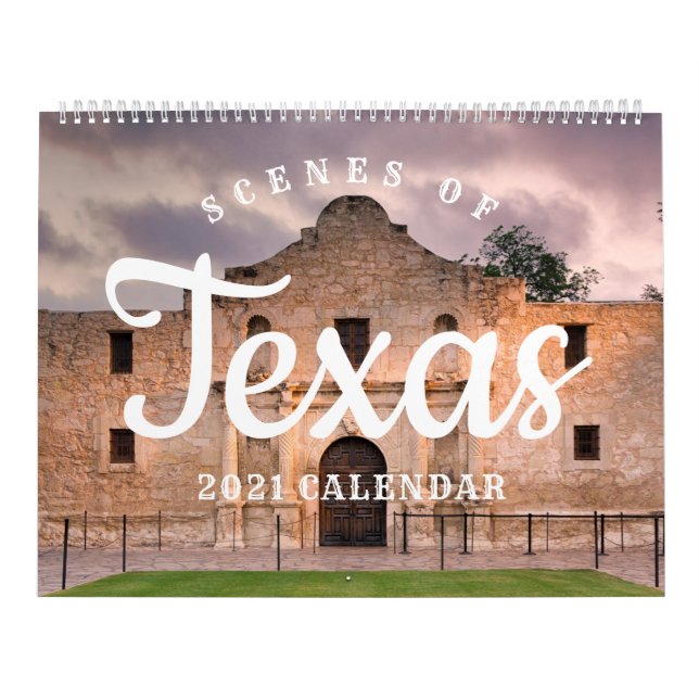 Calendario Escenas de Texas 2021 (Tapa)