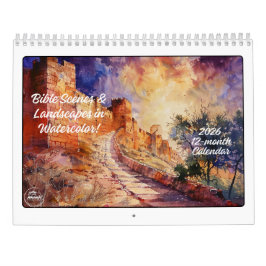 Calendario Escenas y paisajes de la Biblia 2026 12 meses