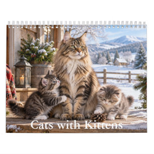Calendario Escénico de Gatos y Gatitos