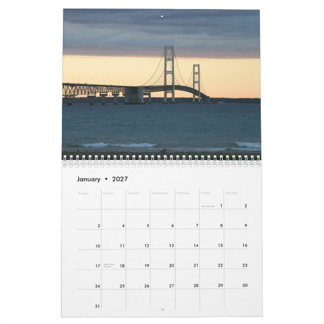Calendario escénico de Michigan 2008 (Jan 2027)