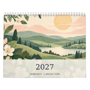 Calendario Escénico de Paisajes Luminosos de Días