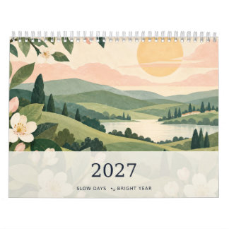 Calendario Escénico de Paisajes Luminosos de Días