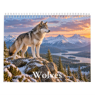 Calendario Escénico de Vida Silvestre de Lobos Maj