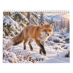 Calendario Escénico de Vida Silvestre de Zorros Ma