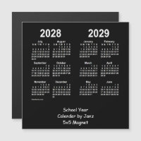 Calendario escolar 2028-2029 de Janz Neon White