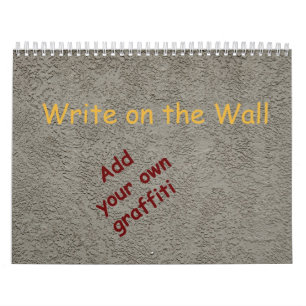 Calendario Escriba en la pared