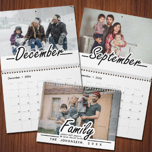 Calendario Escritura moderna Familia Vida Vida Amor Cita y Fo