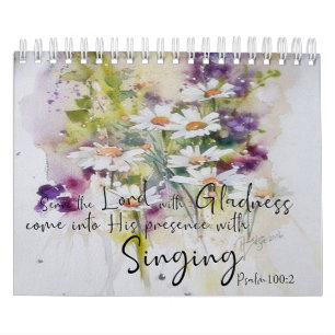 Calendario Escritura y flores