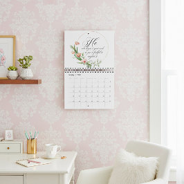 Calendario Escritura y flores