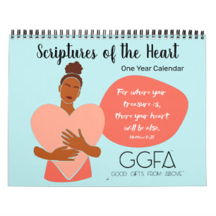 Calendario Escrituras cristianas de la mujer del corazón